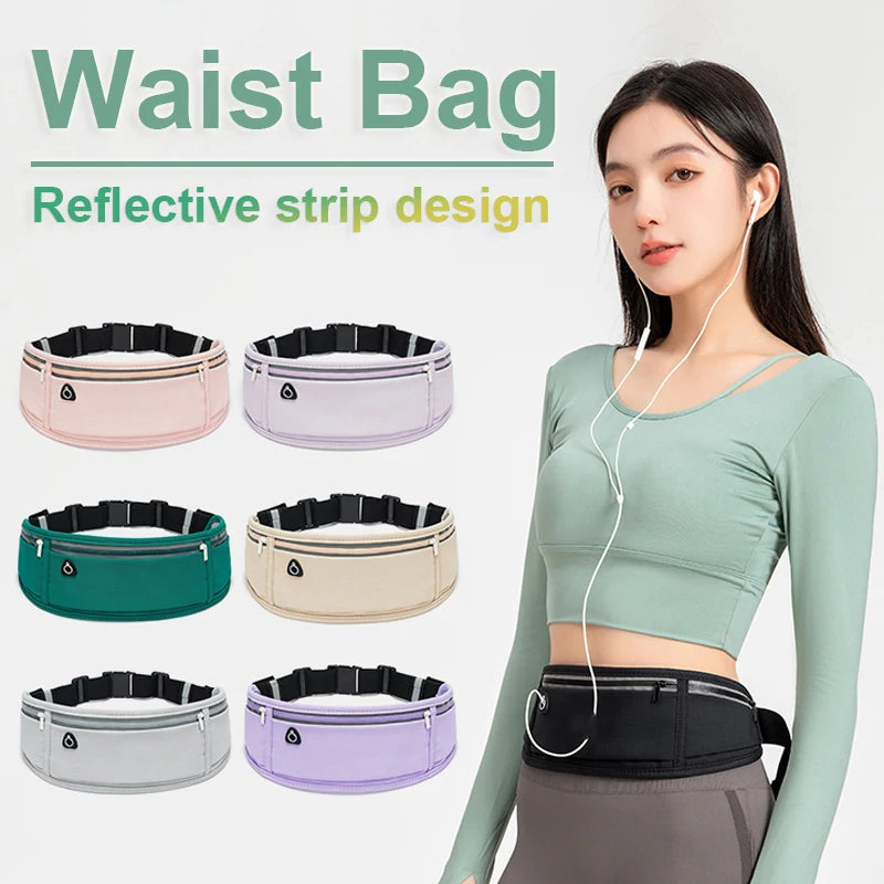 Waist Double Pocket Fanny Waterproof Cell Phone Belt Casual Traveling