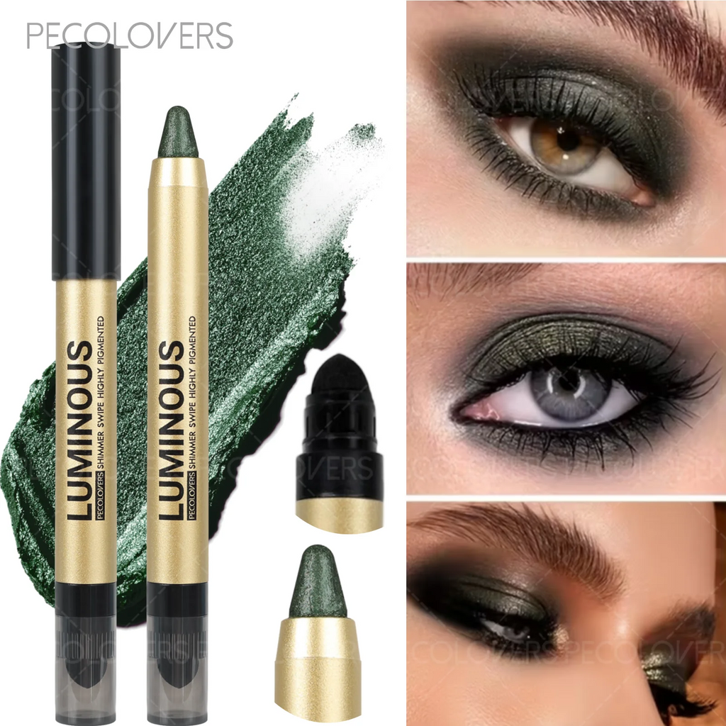 Pearlescent Green Color Highlighting Eyeshadow, Soft And Smooth Texture, Exclusive For Summer, Highlighting Eyeshadow Zpaxo