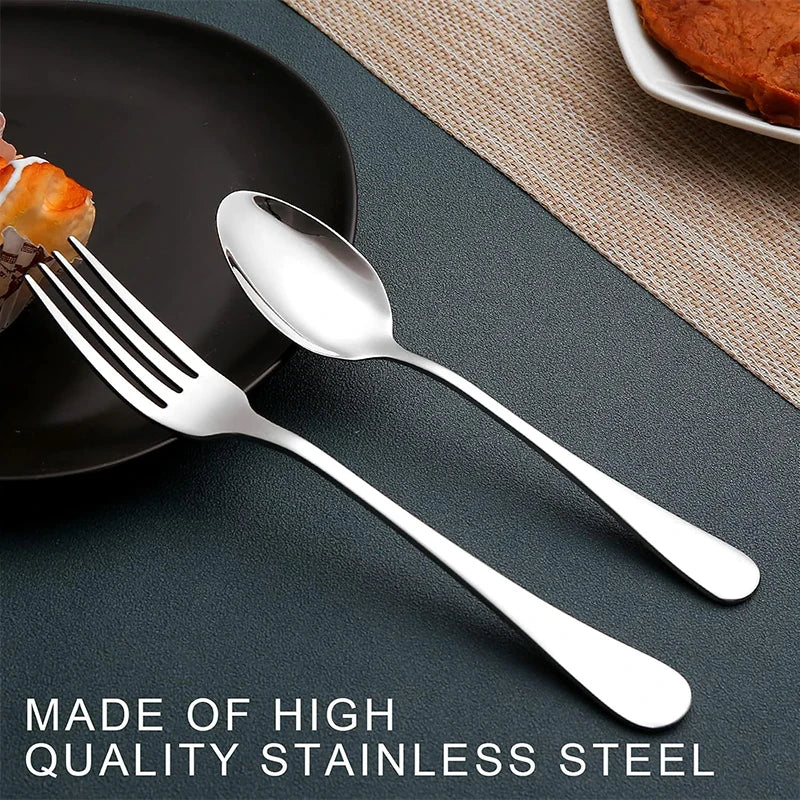 Elegant European Stainless Steel Cutlery Spoons Forks Zpaxo
