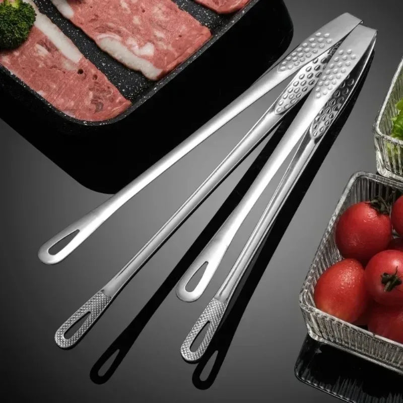 Stainless Steel BBQ & Kitchen Tongs – Non-Slip Cooking Tongs Kitchen Tongs Zpaxo