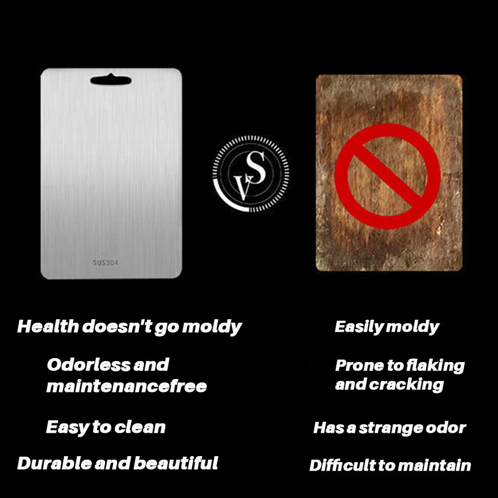 Double-Sided Stainless Steel Cutting Board | Kitchen & BBQ