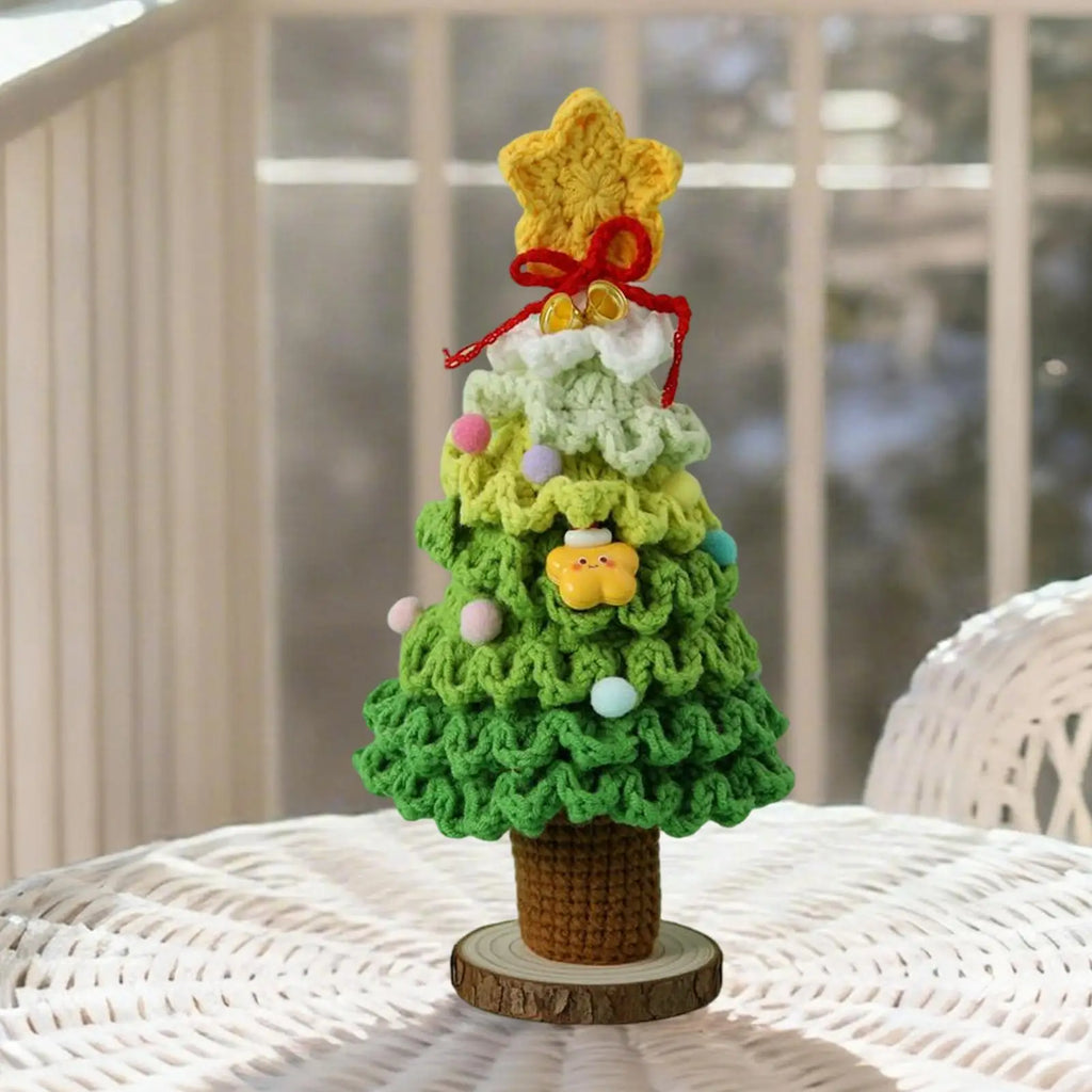 Christmas Tree 7-Layer Gradient Colors Knitting Crochet Holiday