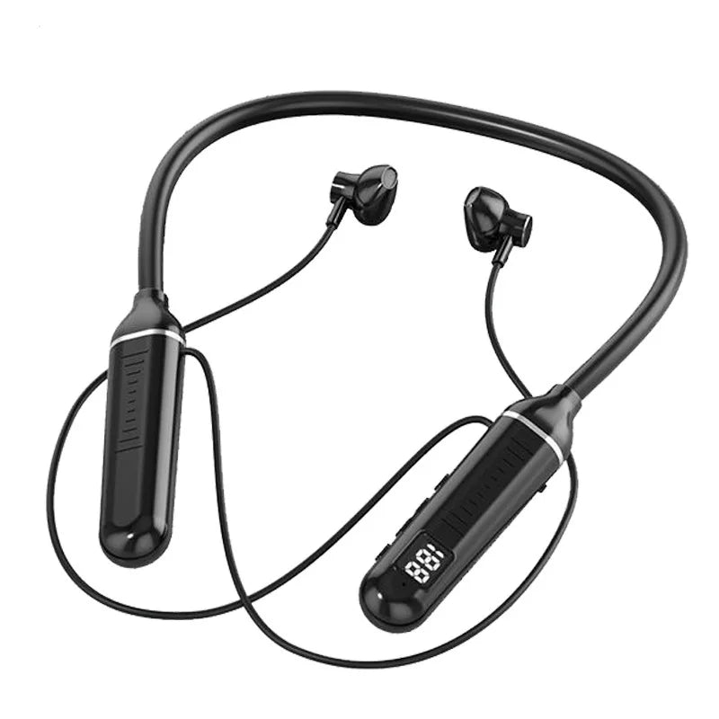 Neckband Headphones Wireless Bluetooth 5 3 Earphones LED Display