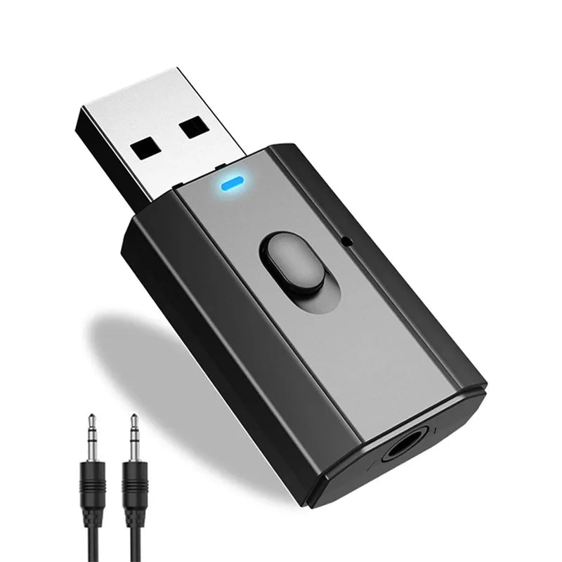 Bluetooth 2in1 5 0 Sender Receiver Wireless USB Aux Cable Audio