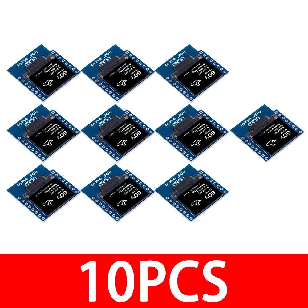 OLED Display Module WEMOS D1 MINI ESP32 Arduino AVR STM32 64x48 0 66 Zpaxo 10pcs