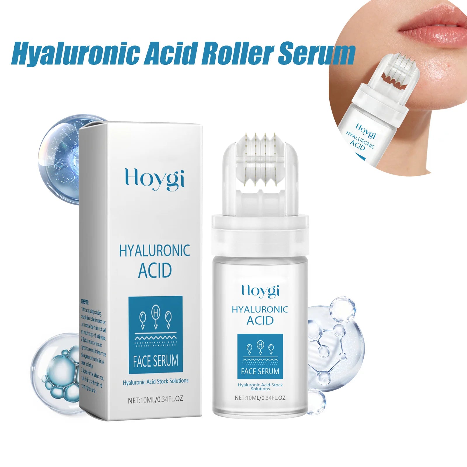 Hoygi 0.25mm Hyaluronic Acid Microneedle Roller Serum Kit Microneedle Roller Serum Zpaxo
