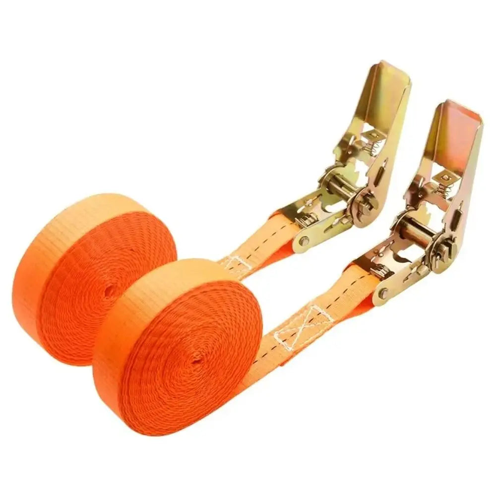 Black Ratchet Tie Down Straps Rust Proof Durable Heavy-Duty Cargo Straps 25mm Width Polyester Material Ratchet Tightener Straps Zpaxo