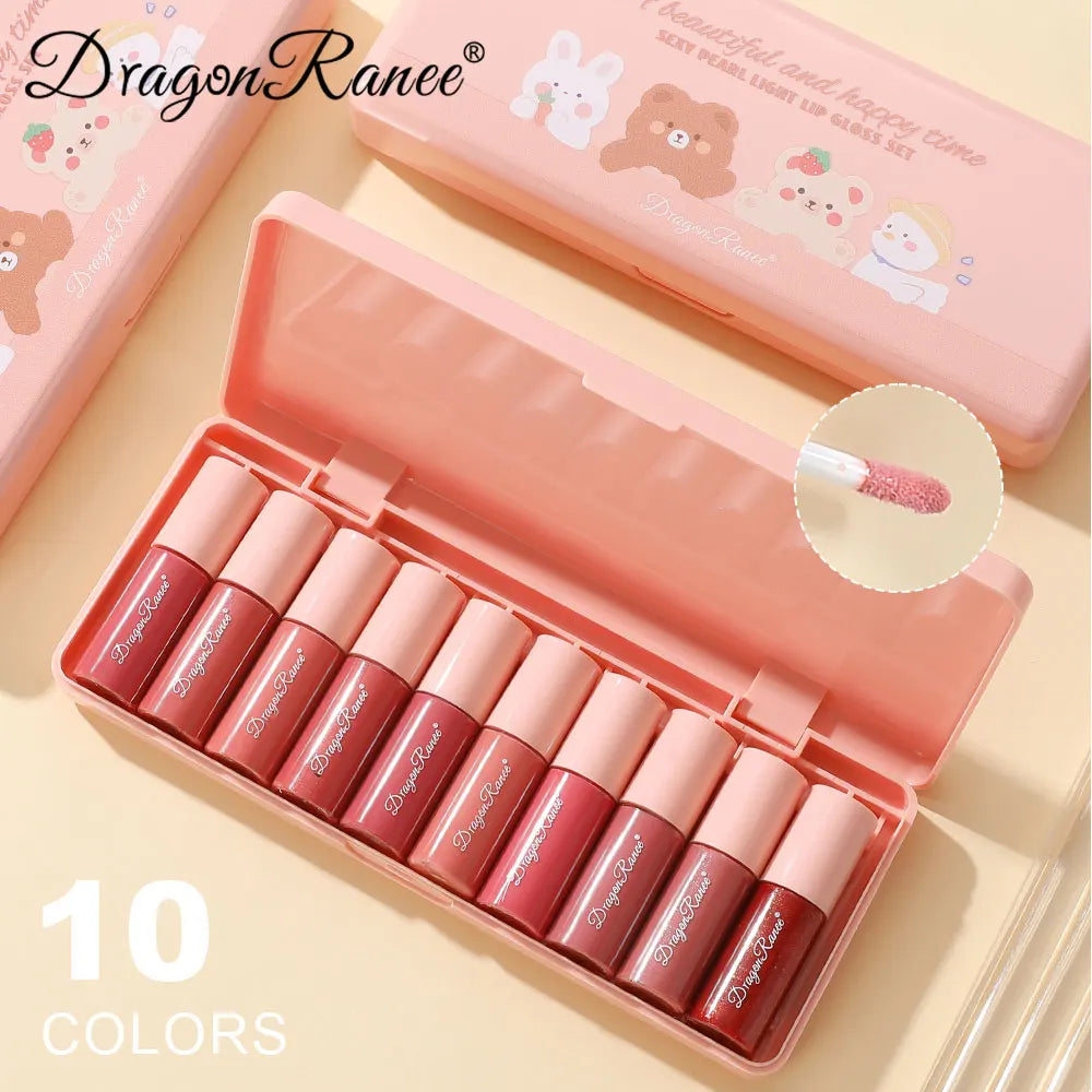Twelve-Piece Lip Gloss Set with Water-Glossy Mirror Finish and Fine Shimmer, Moisturizing Lip Gloss That Doesn'T Fade, Easy to Apply, Long-Lasting Effect Lip Gloss Set Zpaxo
