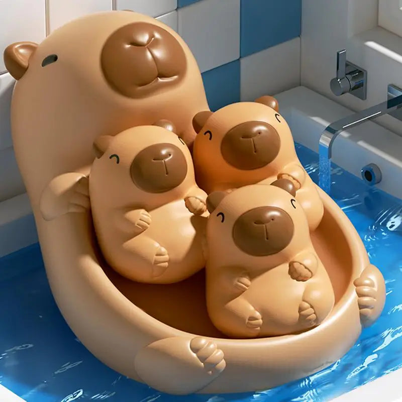 Bath Toys For Kids Soft Bathtub Capybara Toy For Babies Floating Interactive Water Play Capybara Animal For Shower Pool Beach Zpaxo