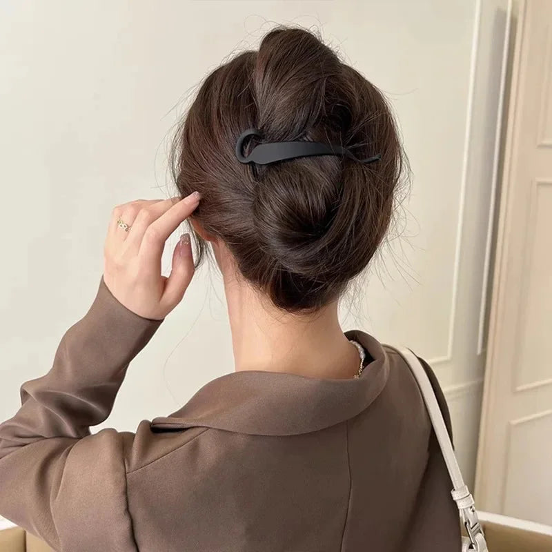 2pcs Simple Fashion Banana Clip Vertical Clip Ponytail Hair Clip Elegant Temperament Hair Accessories for Women to Wear Zpaxo