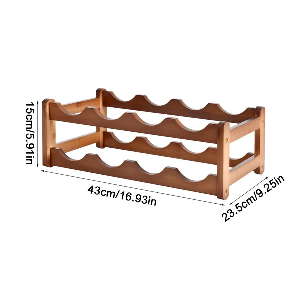Wine Rack 8-Bottle 2-Tier Countertop Display Organizer Wine Rack Organizer for Friends Adults Men Women Enthusiasts Wedding Zpaxo
