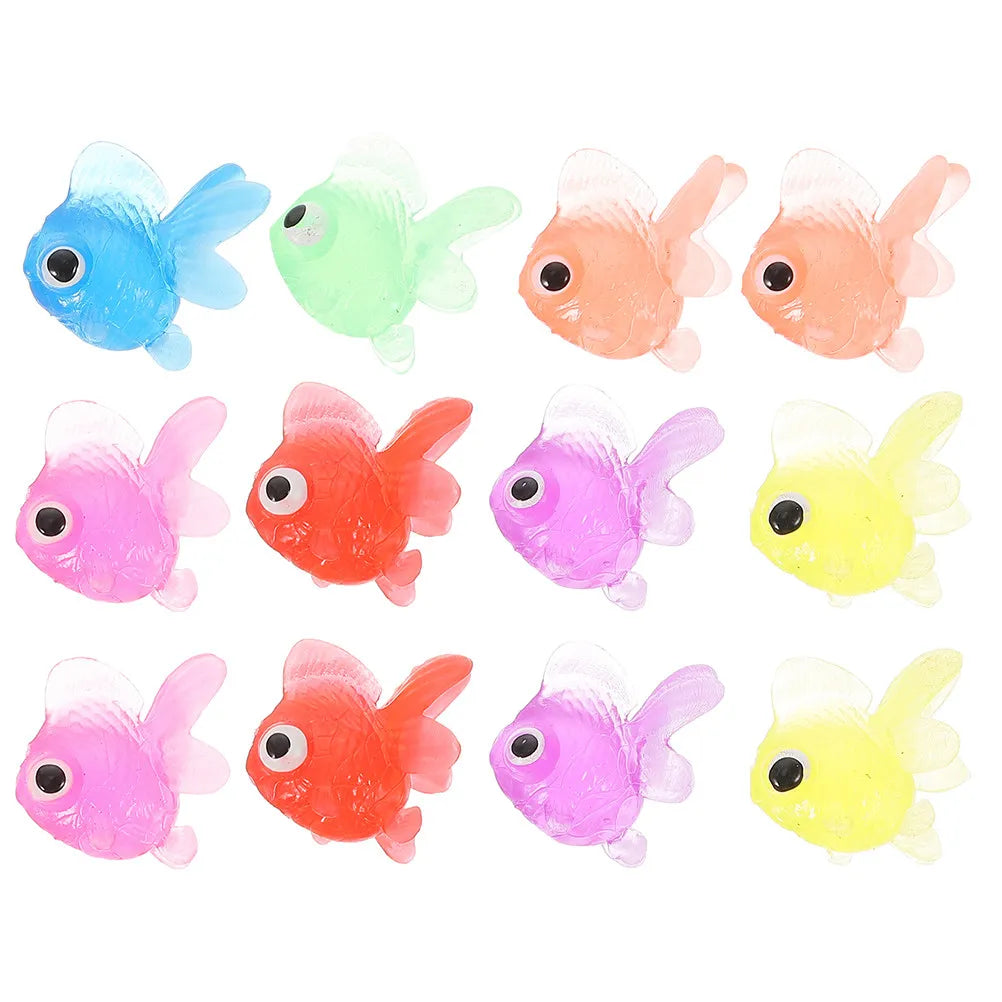 Artificial Goldfish Floating Aquarium Fish Decor Tpr Realistic Fake