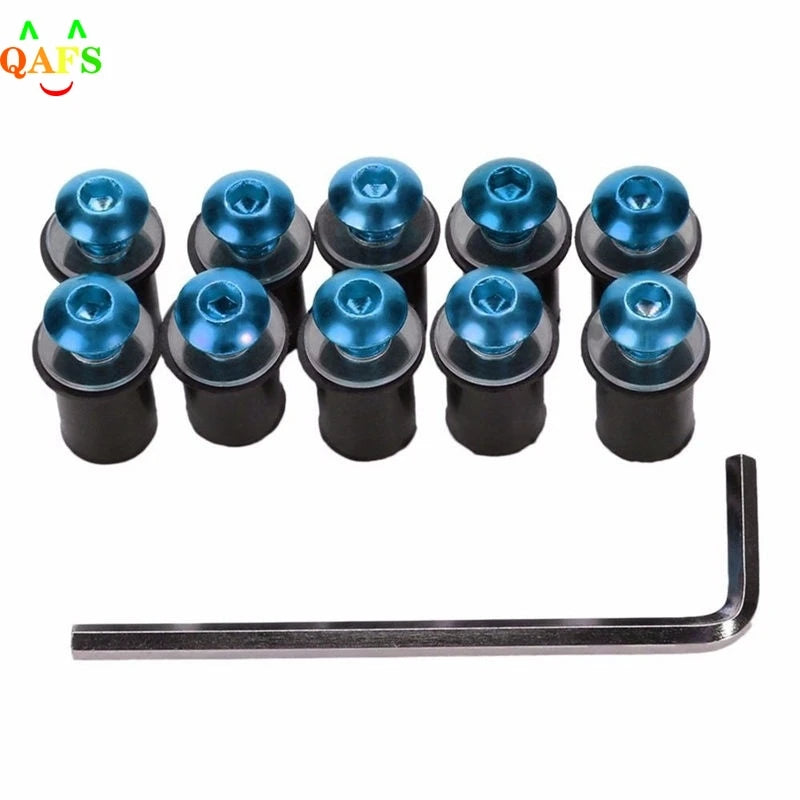 Aluminum Motorcycle M5 X CNC Windscreen Windshield Screw Bolts Nuts