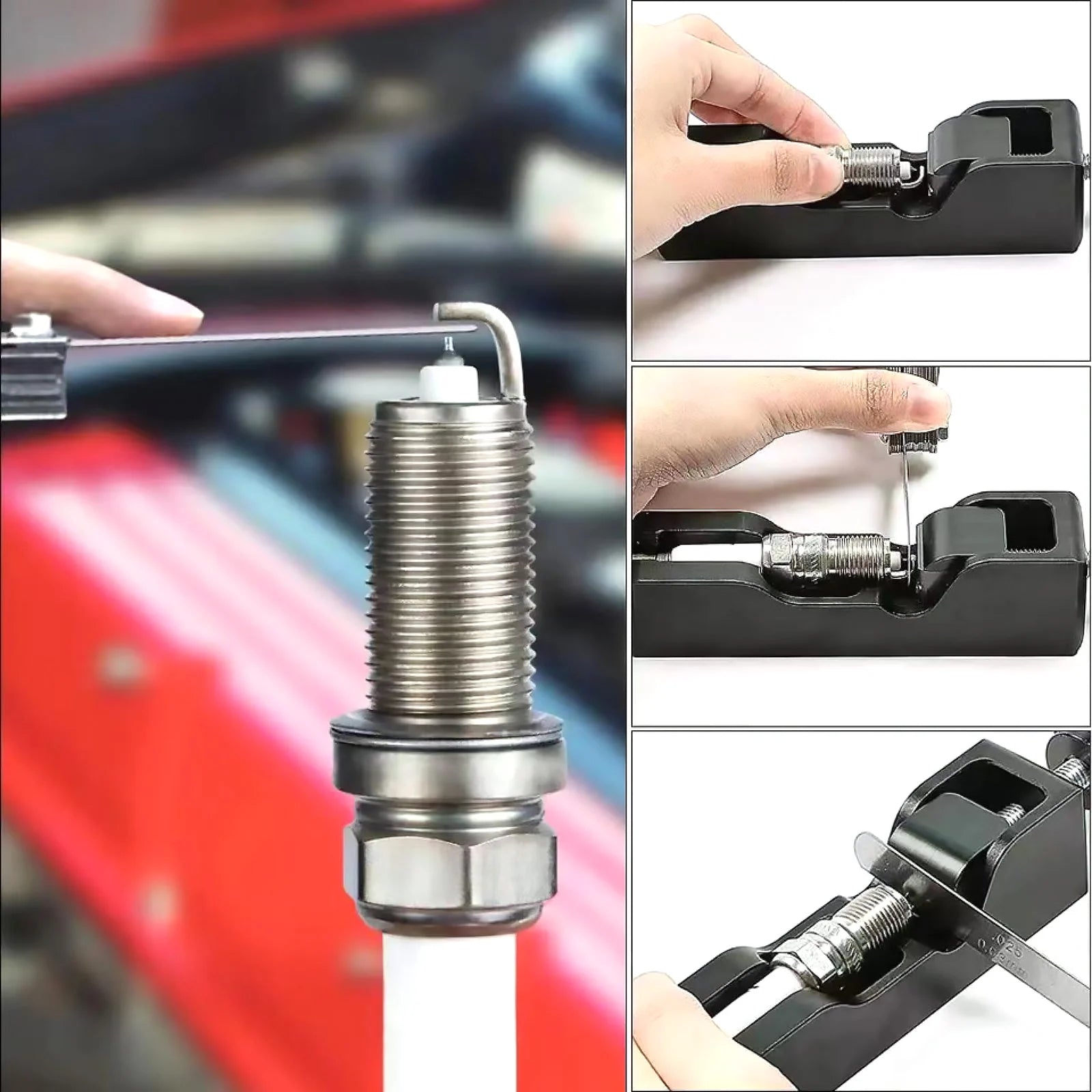 Universal Metal Spark Plug Gap Adjustment Tools Compatible Plugs Car