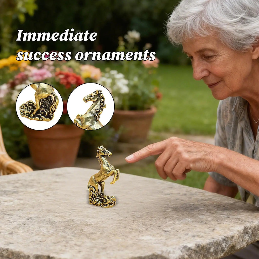 2026 Year Horse Statue Brass Animal Figurine Chinese Mascot Wealth
