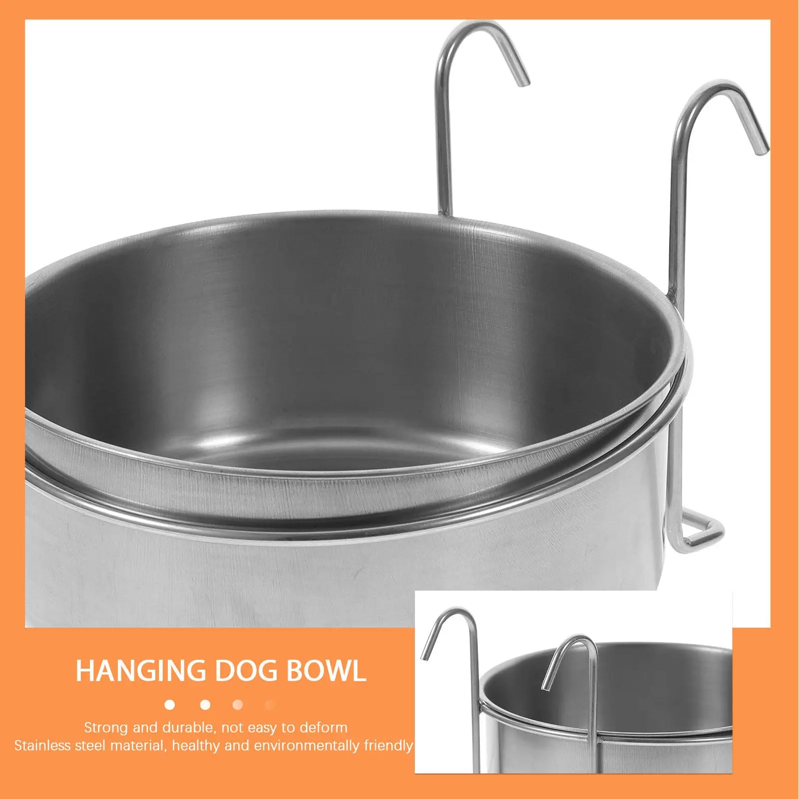 Pet Feeding Bowl Hanging Stainless Steel Wear-resistant Anti-spill