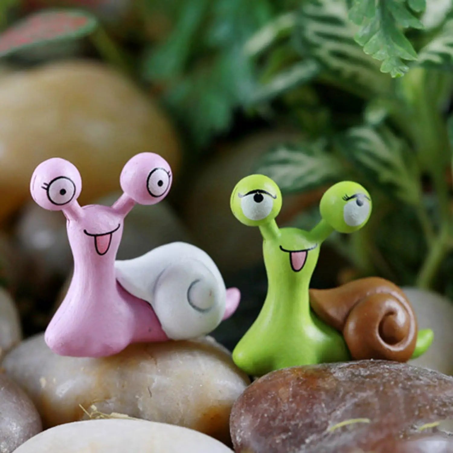 Miniature Resin Snail Figurines – Fairy Garden & Terrarium Decor