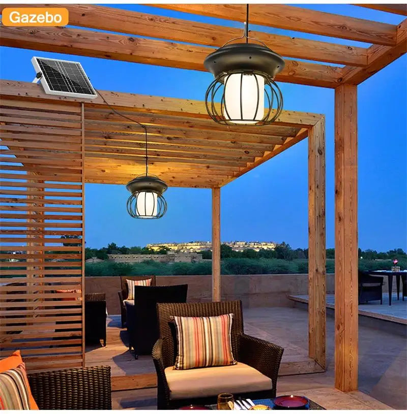 Solar Pendant Light 5m Cable Outdoor Indoor Hanging Garden Lamp Yard Zpaxo
