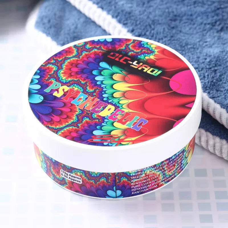 2026 YAQI New Arrival Psychedelic Atisan 170g Shaving Soap for Men - Luxury Grooming Essential Zpaxo
