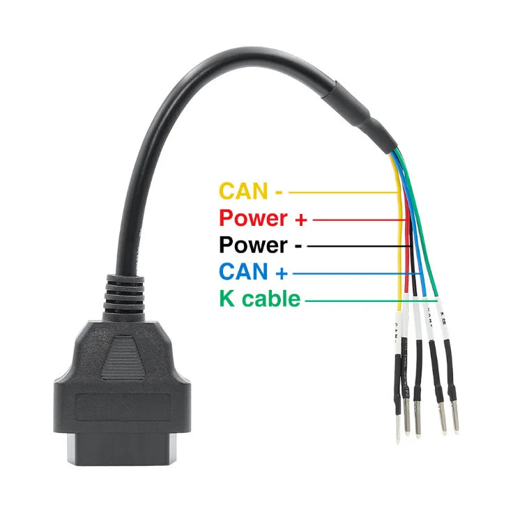 OBDII 16 Pin OBD OBD2 Female K Line CAN Jumper Tester Connector Car