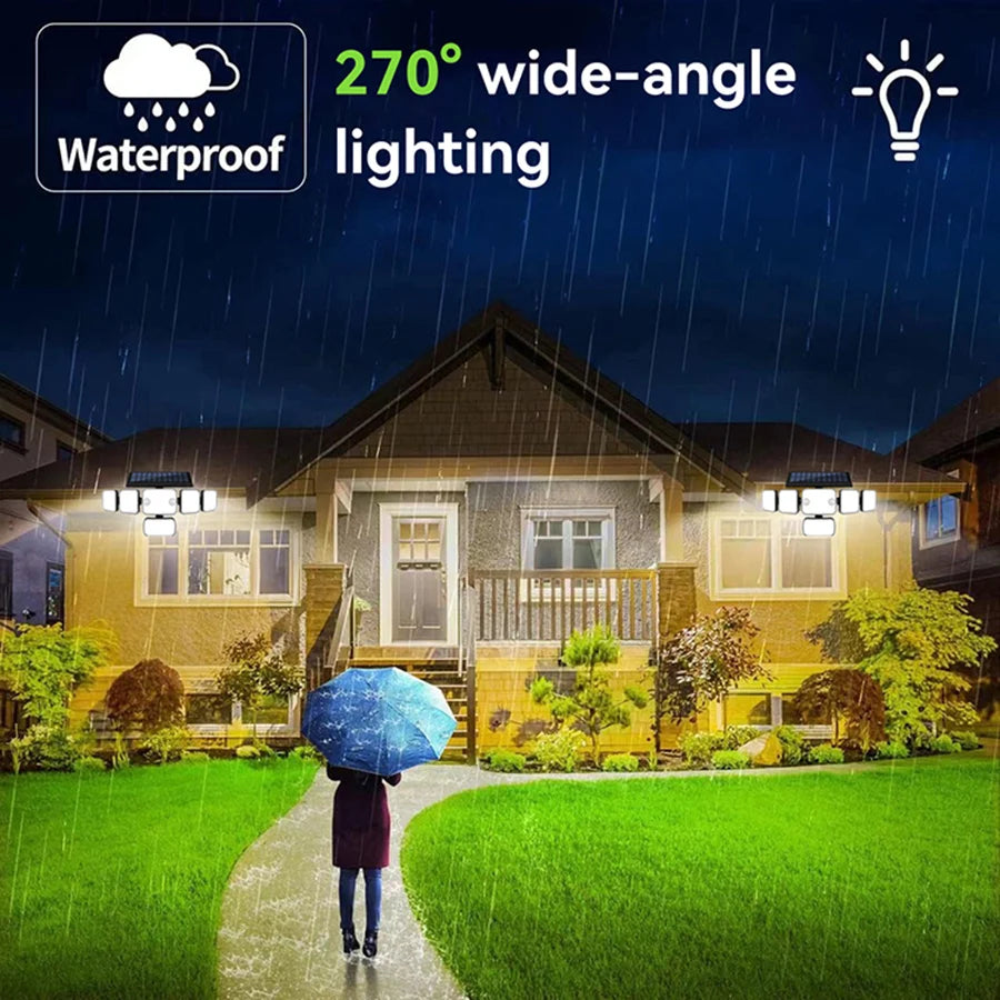 366LED Solar Security Lights Outdoor Motion Sensor Super Bright Solar Lights Waterproof Solar Wall Light 3 Modes Patio Porch Zpaxo
