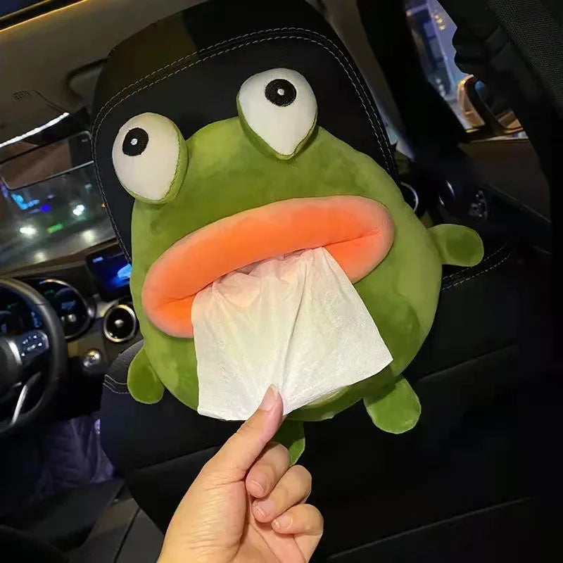 Cartoon Animals Car Paper Boxes Tissue Box Inner Armrest Sun Visor Zpaxo frog