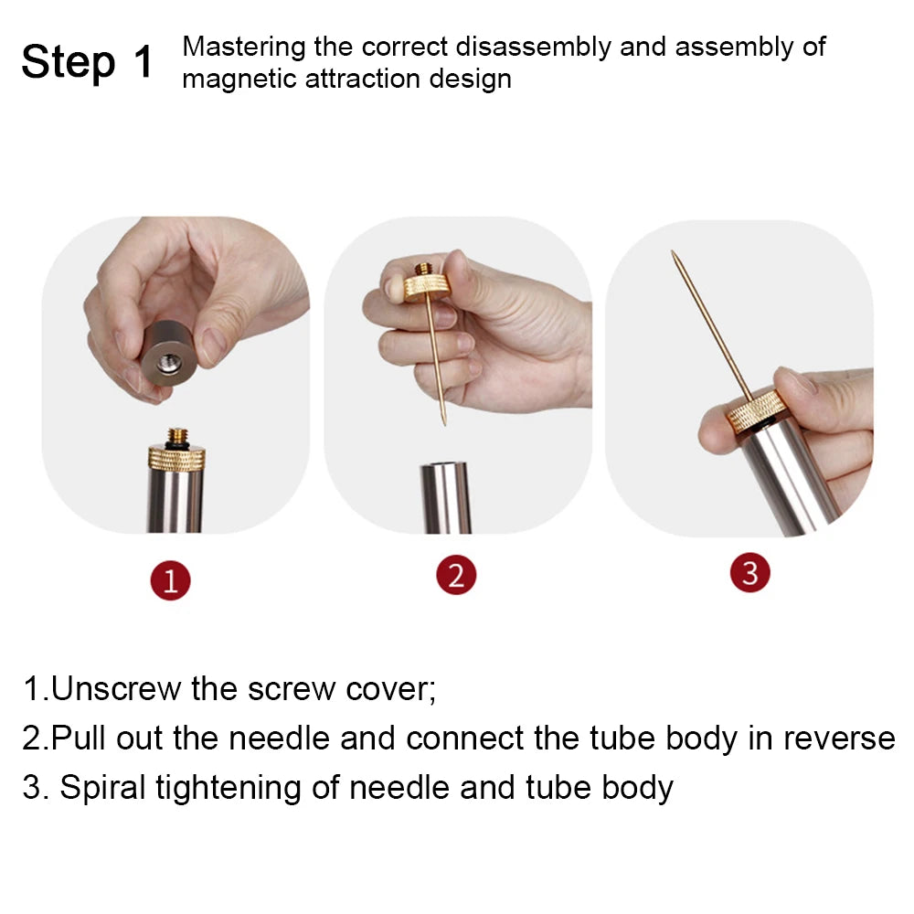 For Home Restaurant Party Wine Opener Corkscrew Opener Tools Wine Lovers Portable Needle Type Pneumatic Bottle Opener Zpaxo