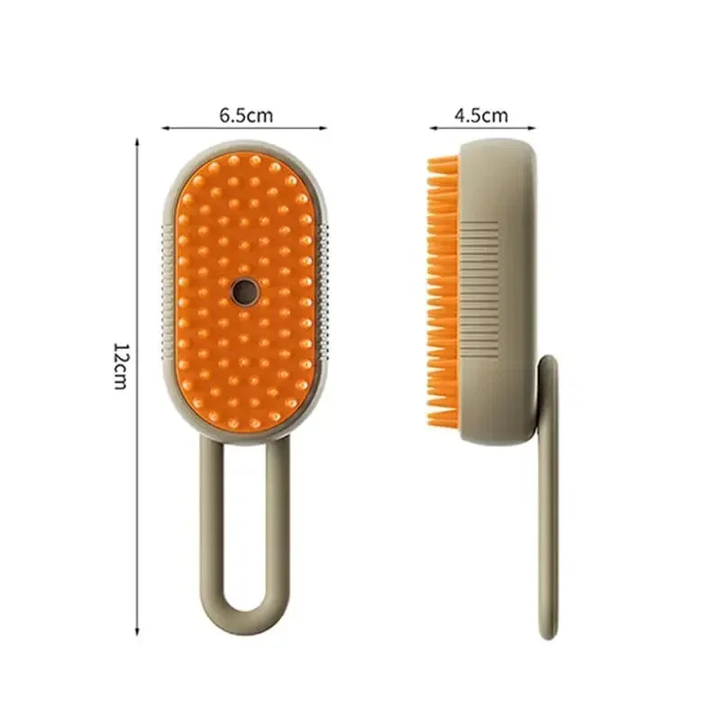 Steam Brush Scratcher for Cats Steam 3 in 1 Pet Brush Cat Steam Brush Comb Dog Brushes Electric Spray Cat Brushes Massage Comb Zpaxo brush brown