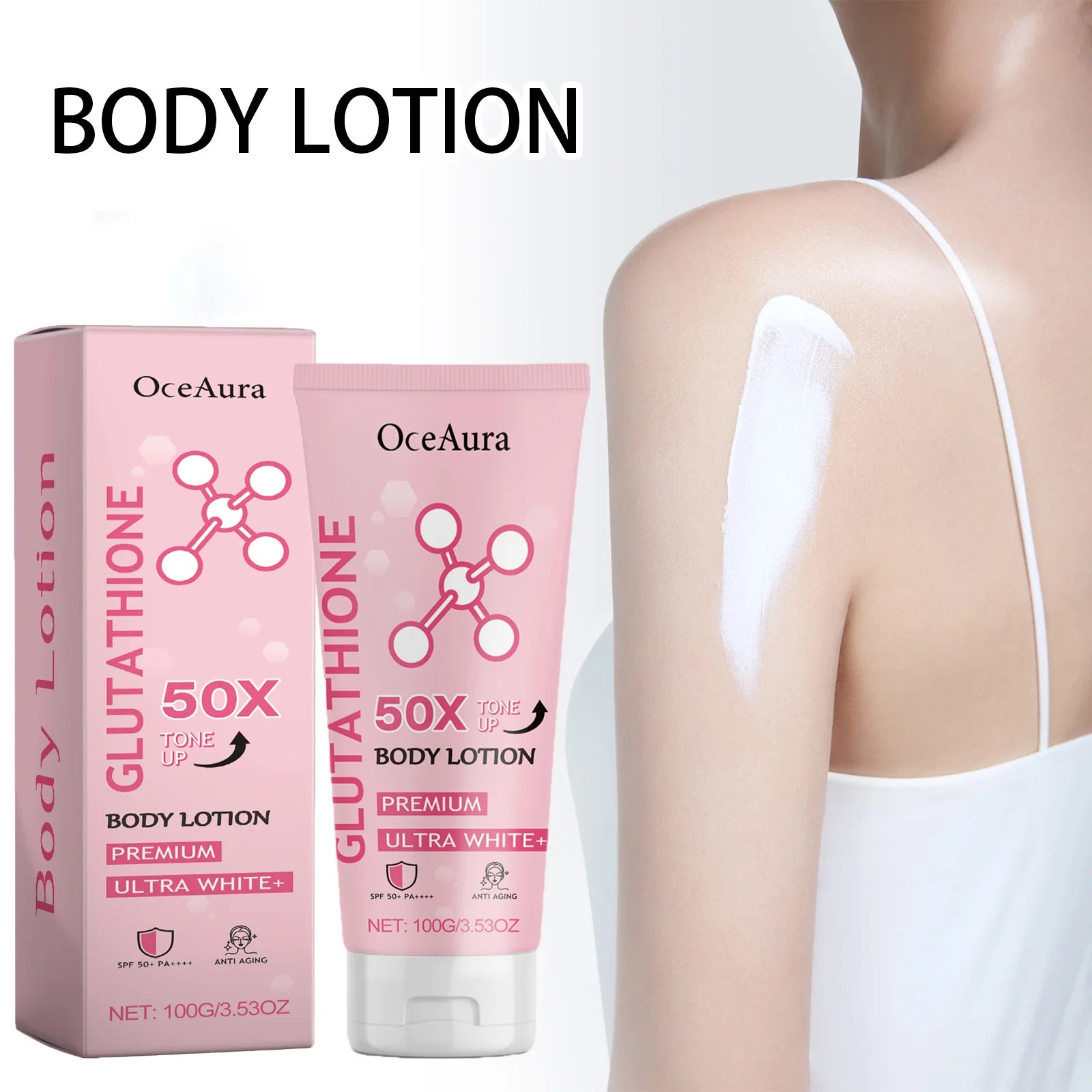 OceAura Glutathione Brightening Body Lotion | Even Skin Tone Brightening Body Lotion Zpaxo