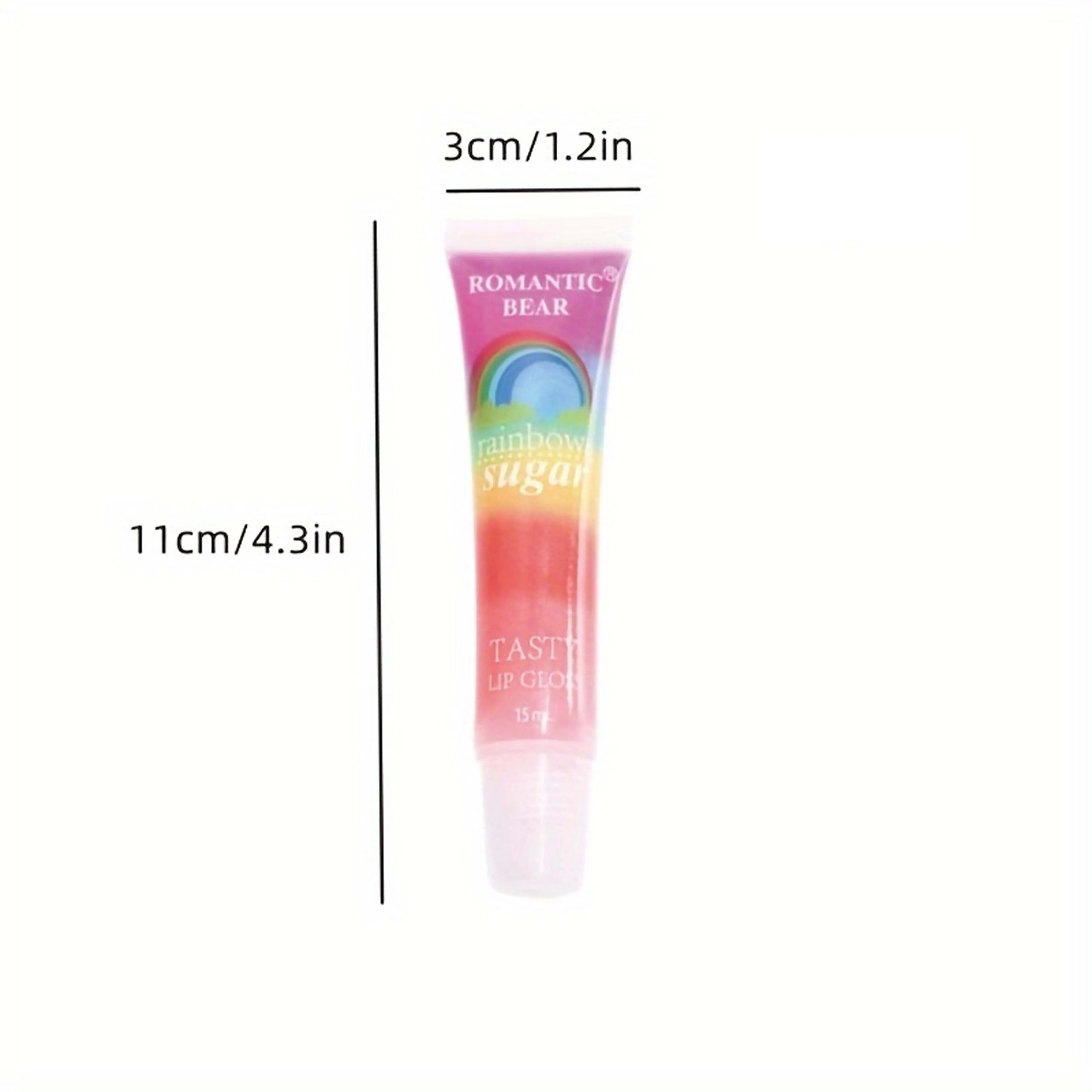 5pcs Rainbow Pearl Lip Gloss Glitter, Rainbow Jelly Lip Gloss, Sparkling Lips, Moisturizing Lip Skin Zpaxo