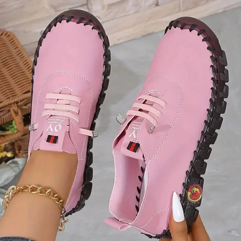 Women Sneakers 2024 Spring Summer Loafers Soft-soled Roman Breathable Zpaxo Pink 39