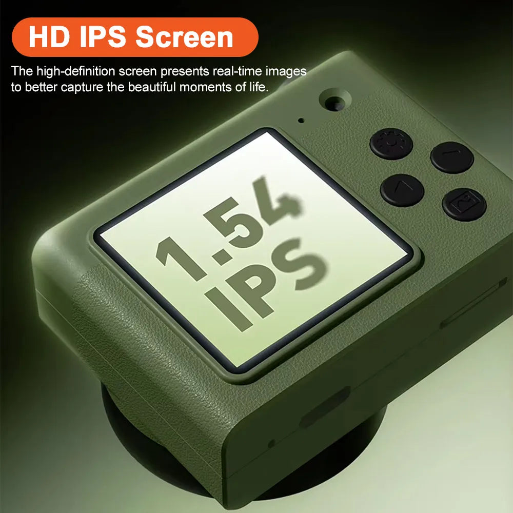 A5 Mini Camera With 1.54in Screen Vintage Camera Front Rear Camera Kids Camera Indoor Home Support TF Card Kids Vlog Camera Zpaxo