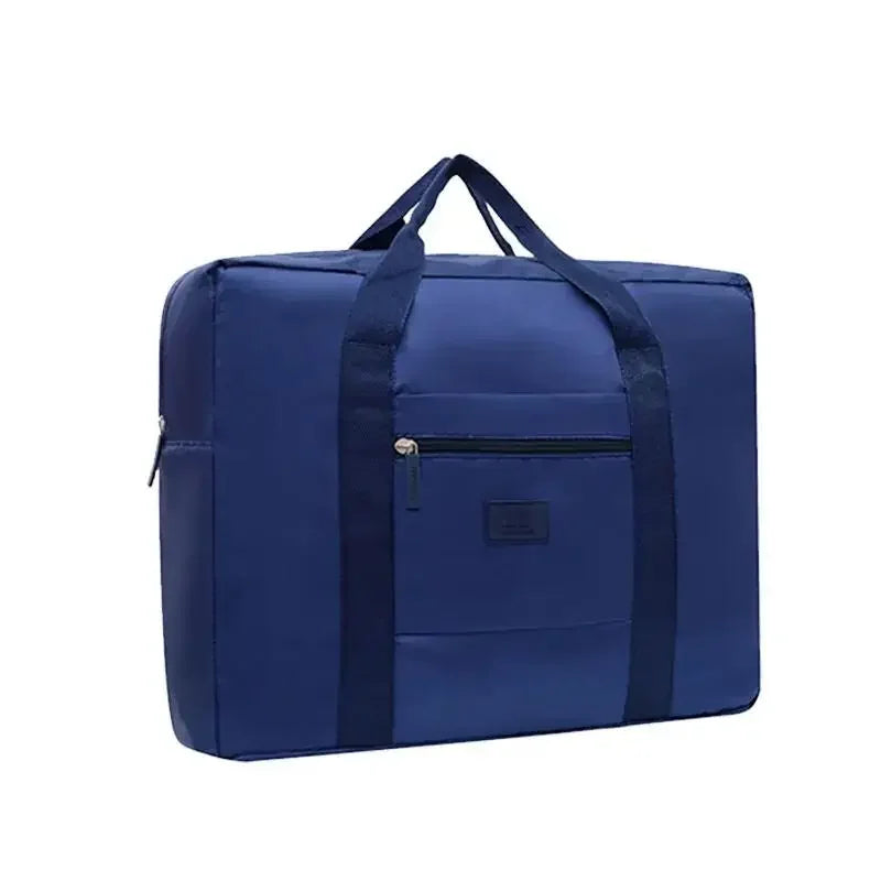 Foldable Travel Duffel Bag Lightweight Travel Bag for Women and Men Tote Carry On Luggage Bag Weekender Overnight Bag Zpaxo Deep Blue