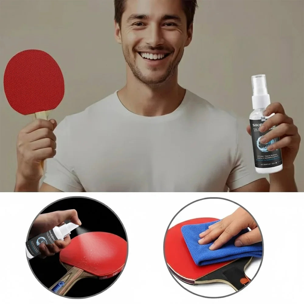 105ml Professional Table Tennis Racket Cleaner+efficient Cloth Set | Quick Stain Removal, Long-lasting Adhesion Enhancement Zpaxo