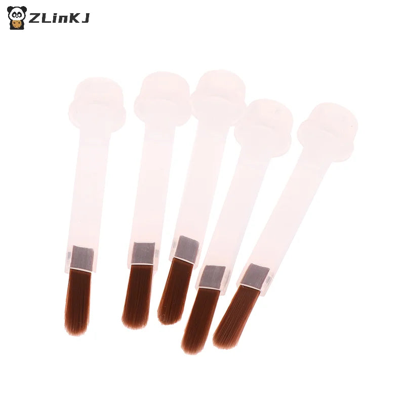 5 10 Disposable Nail Polish Brush Bottle Replacement Brown Hair Art Zpaxo