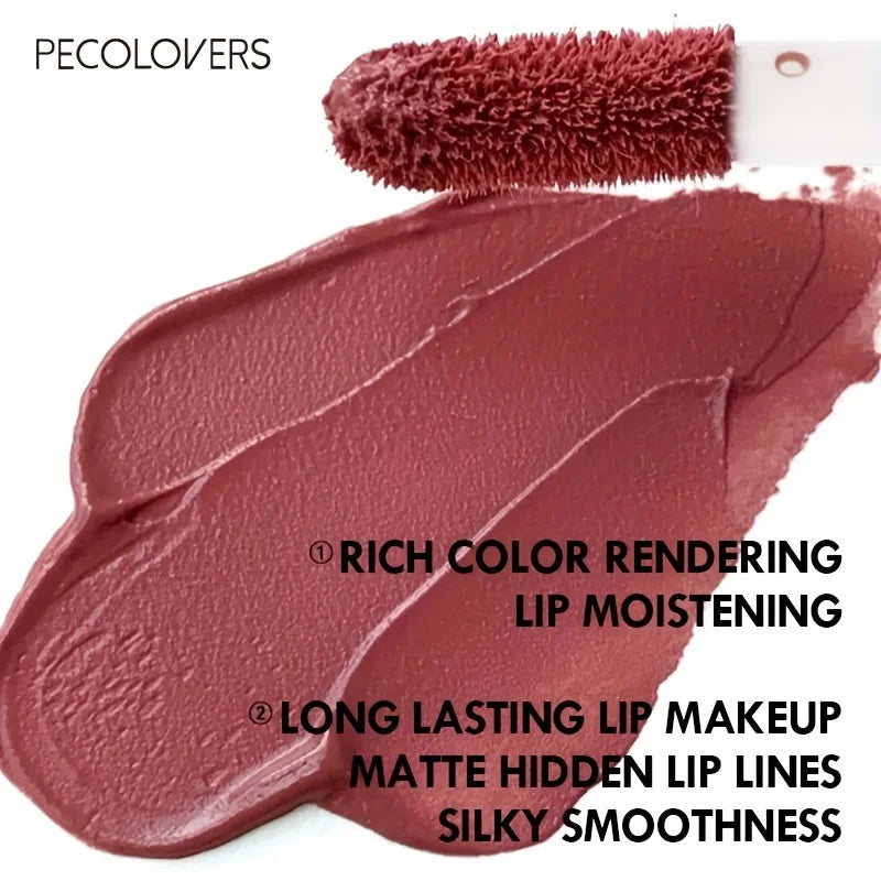 1PC Long-Lasting Matte Lip Gloss Velvet High Pigmented Matte Lip Glaze Liquid Lipstick Daily Party Eye Makeup (12 Colors) Zpaxo