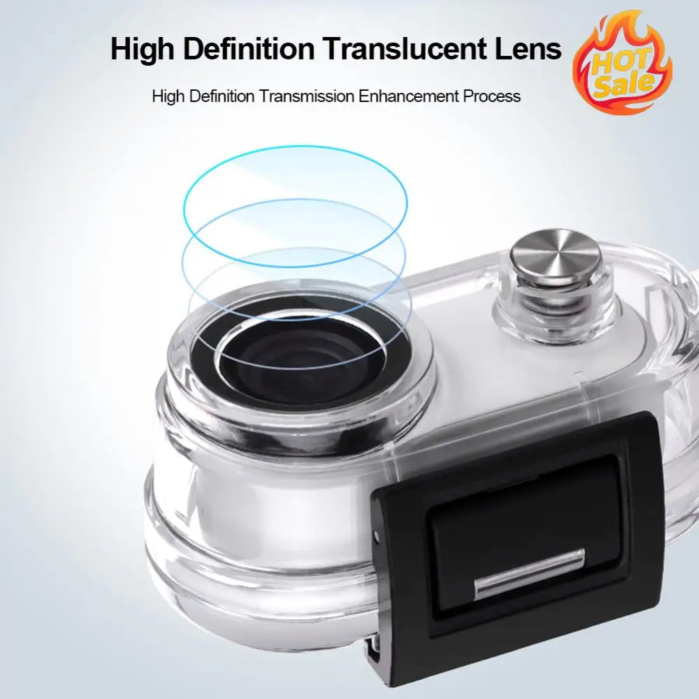 40m Waterproof Camera Protective Housing Case Camera Protective Case Buckle Design Transparent Protective Shell for Insta360 Go3 Zpaxo