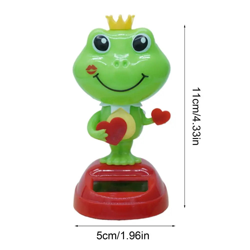 Solar Dancing Animal Bobblehead – Car Dashboard Decor Toy Solar Bobblehead Toy Zpaxo frog