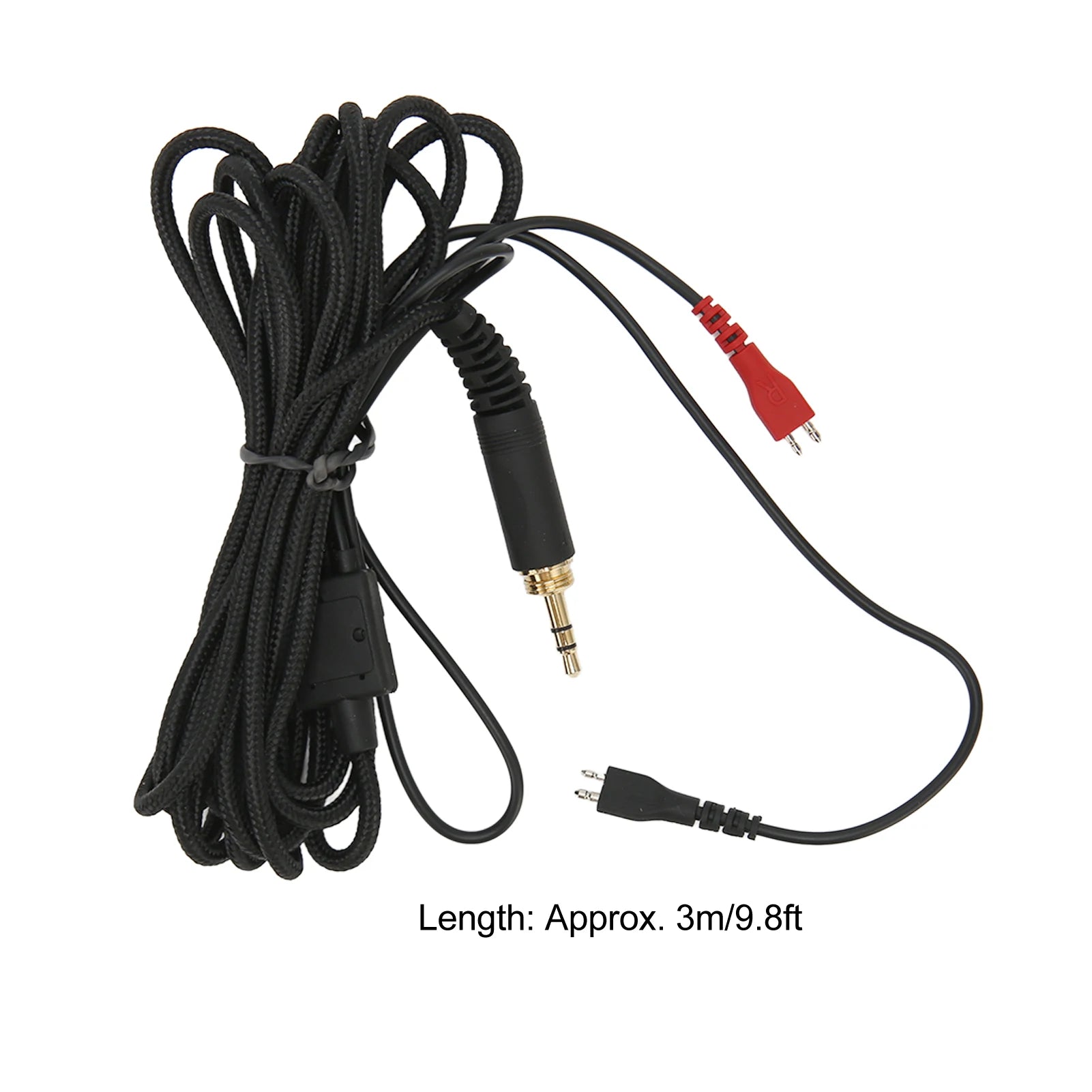 9.8ft Replacement Headphone Cable Woven Wire Compatible for Sennheiser HD25 560 540 480 430 HD Headphones Zpaxo