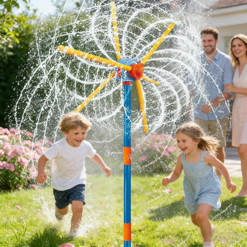 Kids Sprinkler Windmill Fun Sprinkler With 54-nozzle Spring Outdoor Toys For Summer Backyard Yard Garden Park Activities Zpaxo