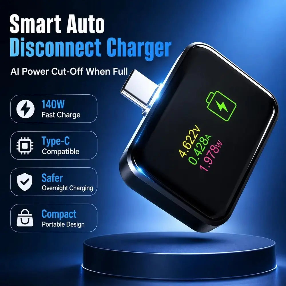 Auto Disconnect Stop Charging Adapter Power Off Type-c Smart Cut-off Zpaxo