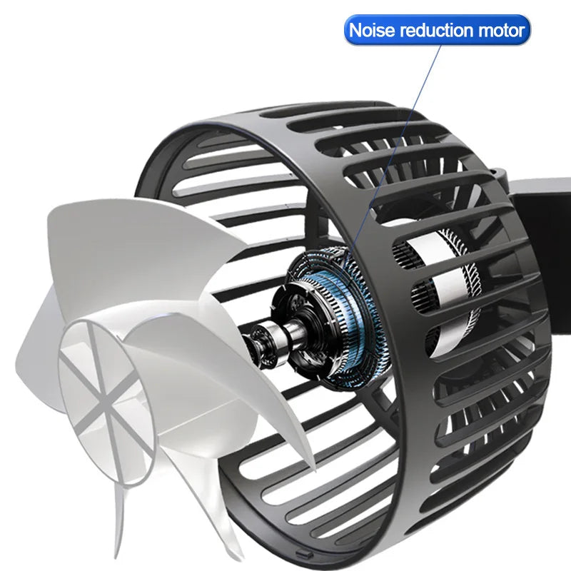 3-speed Car Seat Back Cooling Fan USB Charge Dual Head Fan 360 Degree Rotation Neck Cooler for Summer Car Accessories Zpaxo