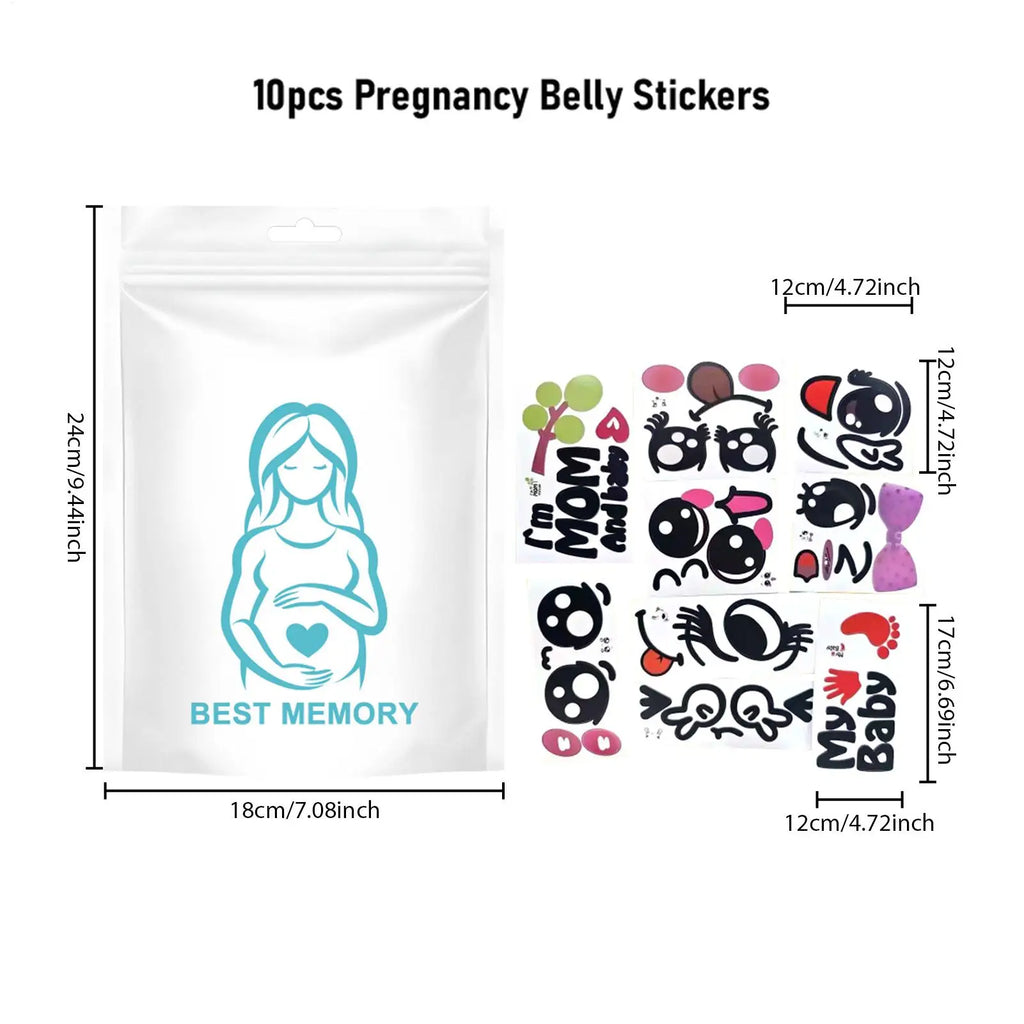 Pregnancy Belly Stickers 10 Sheets Bump Decals Pregnancy Bump Stickers For Couples Shower Growth Keepsake Photography Expectant Zpaxo