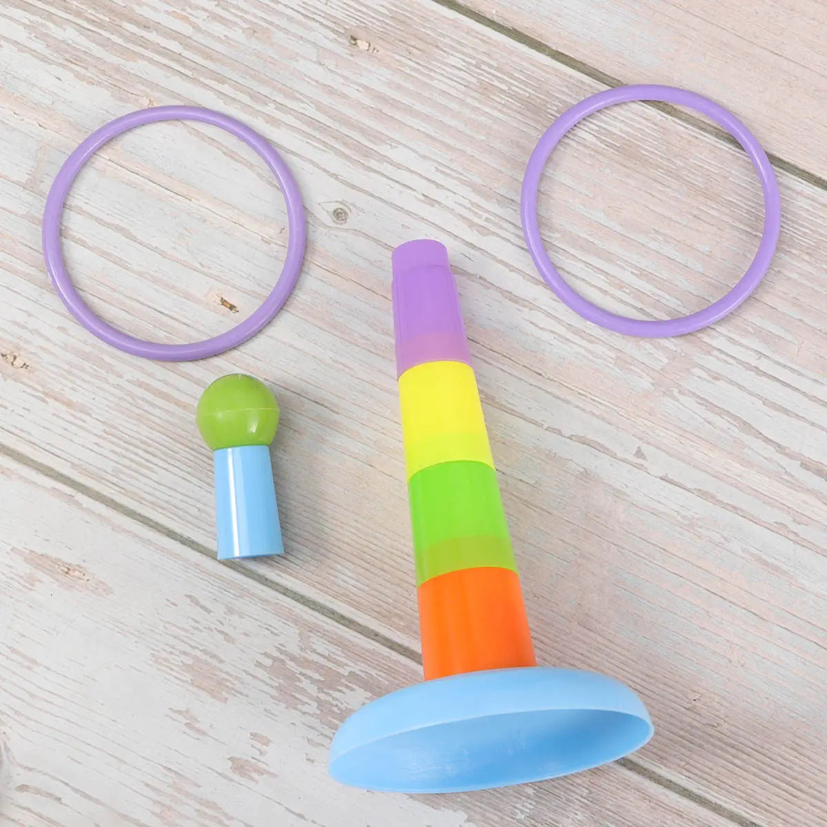 Interactive Bright Ring Toss Playground Educational Parrot Playing