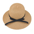 Women's UPF 50+ Foldable Straw Hat Wide Brim Sun Protection Beach