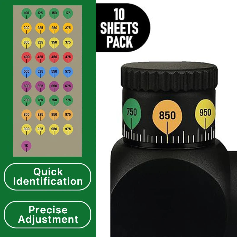 Precision Shooting Rifle Scope Turret Stickers Fit Most Caps 5 10 Zpaxo