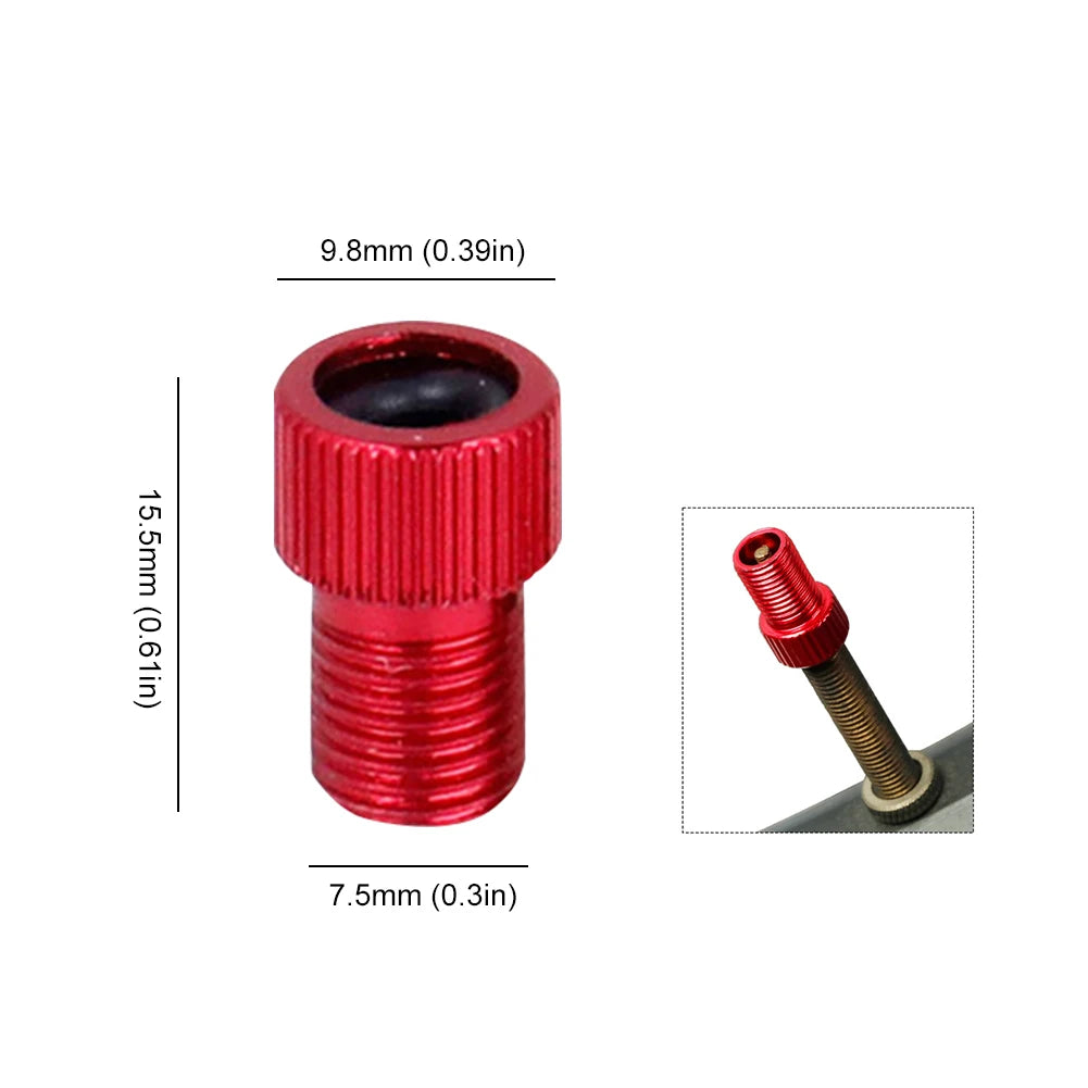 Aluminum Alloy Valve Adapter Convert Schrader Bike Converter