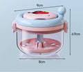 Dopamine 2-in-1 Hand cranked Toothpaste Cleaner with Mirror Child Orthodontic Retainer Denture Storage Box Zpaxo pink