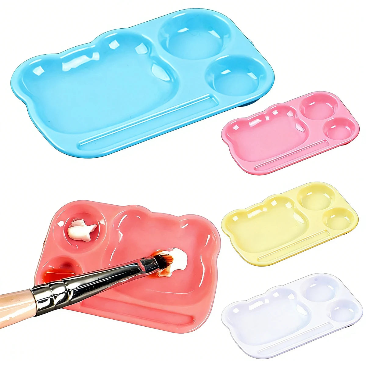 Mini Nail Art Mixing Palette – Reusable Gel Polish & Acrylic Tray