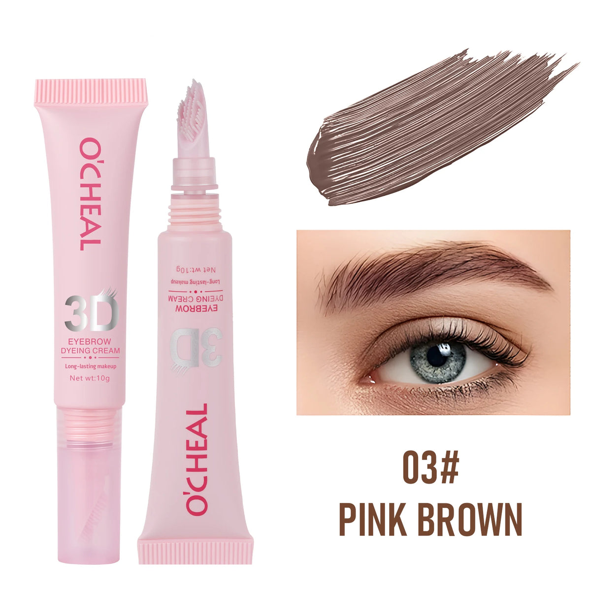 Durable Anti-smudging Eyebrow Dye Lightweight Long-lasting Shaping Zpaxo 7090-03